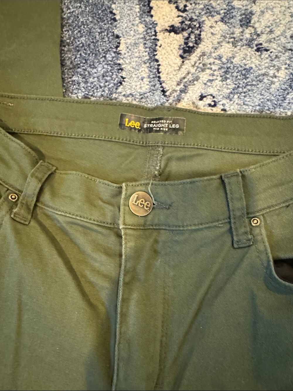 Lee Olive Green Women's Straight Leg Jeans